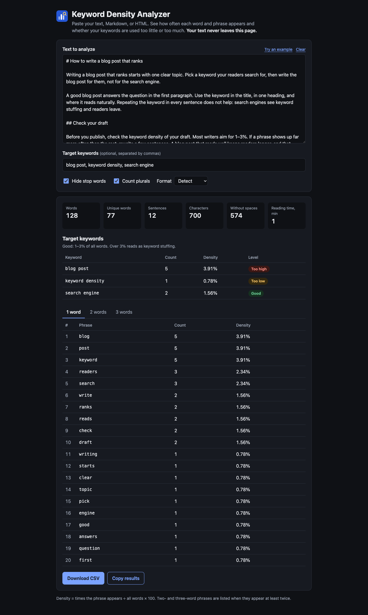 Dark mode